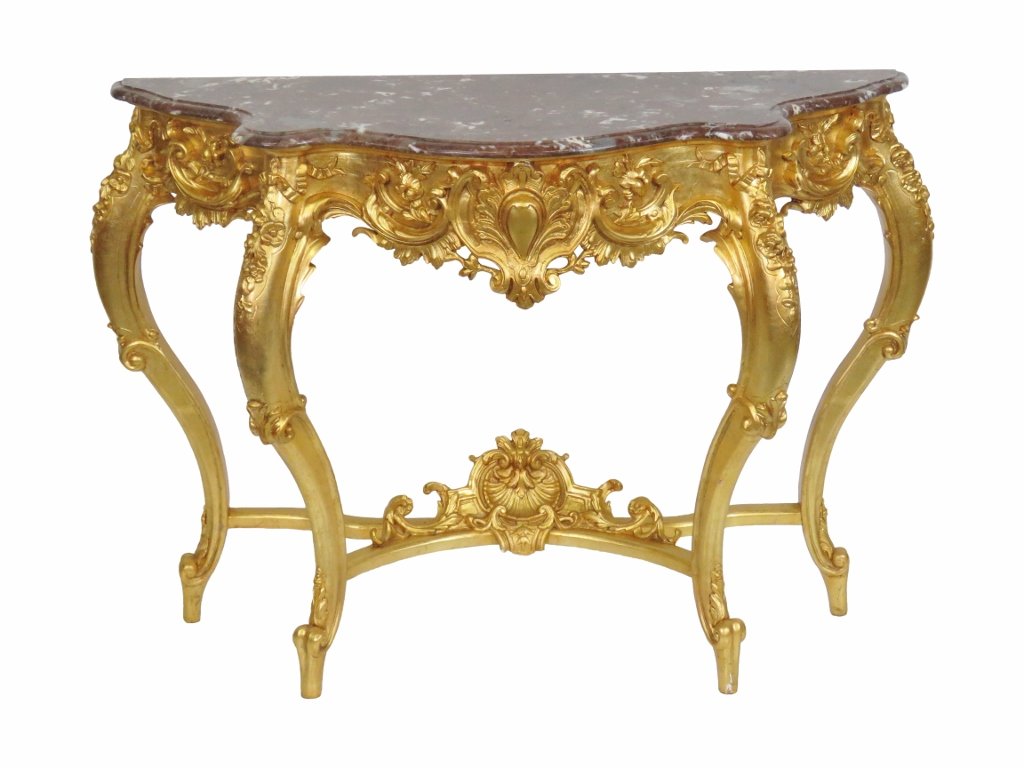 ITALIAN GILT CARVED MARBLETOP CONSOLE TABLE (1 of 8)