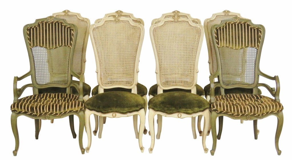8 ITALIAN STYLE PAINT DECORATED DINING CHAIRS (1 of 3)