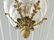 ITALIAN BRASS & ETCHED GLASS HANGING LANTERN CHANDELIER - 2