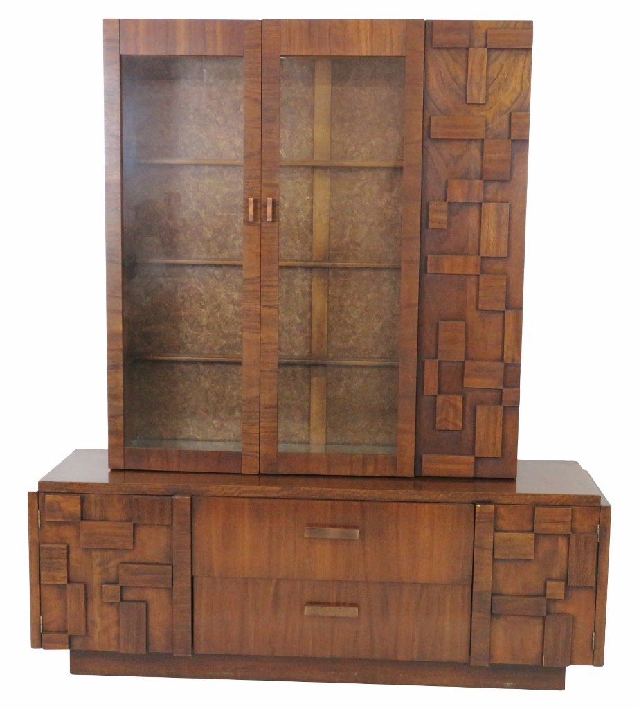 PAUL EVANS STYLE LANE BRUTALIST BREAKFRONT (1 of 7)