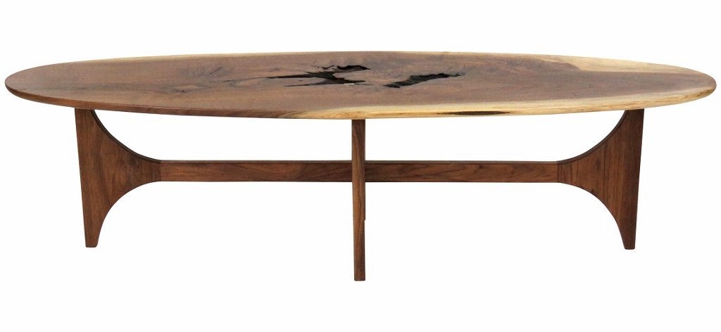 NEW HOPE STUDIO WALNUT SURFBOARD COFFEE TABLE after (1 of 5)