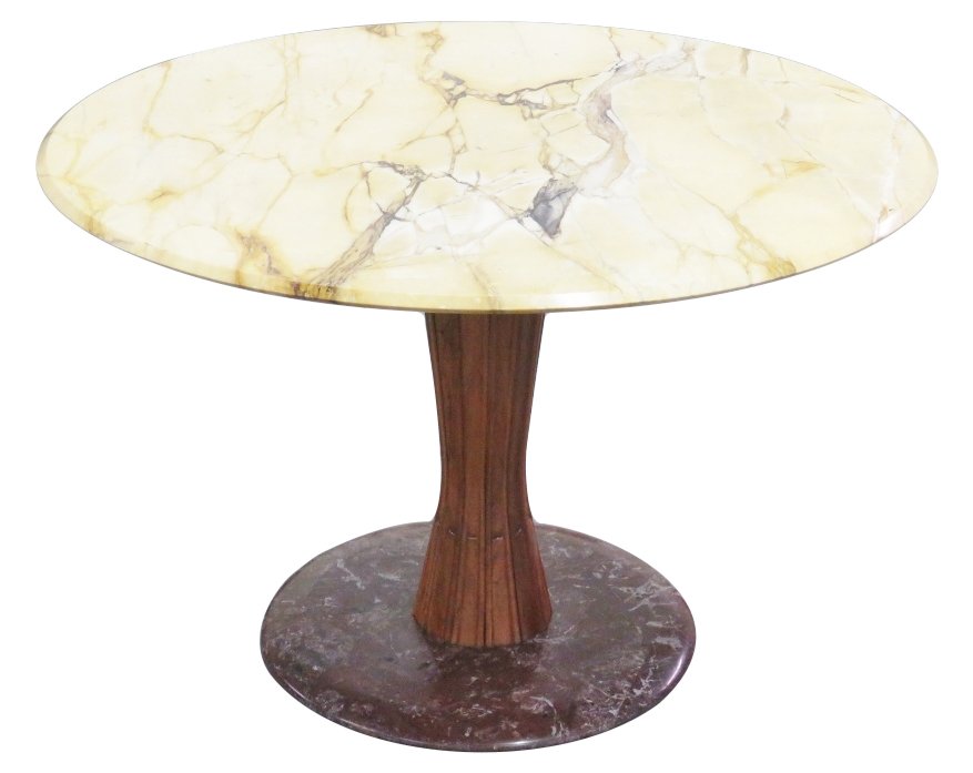 BORSANI STYLE ROUND MARBLETOP PEDESTAL TABLE (1 of 3)