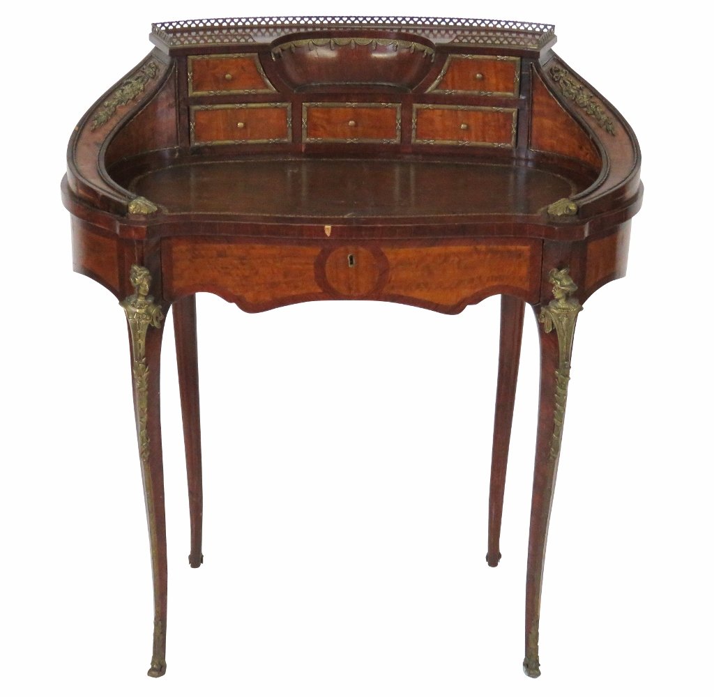 ANTIQUE FRENCH BRONZE MOUNTED LADIES WRITING DESK (1 of 6)