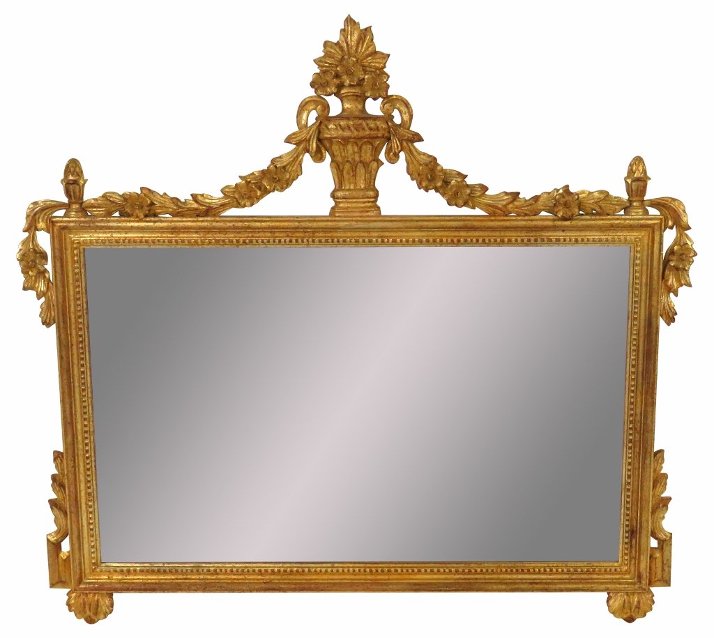 ITALIAN GILT WOOD HANGING MIRROR (1 of 4)