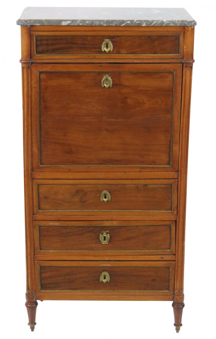 ANTIQUE LOUIS XVI STYLE ABBATANT DESK (1 of 9)