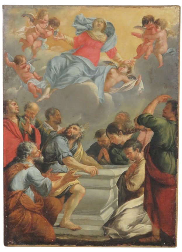 18th c. CONTINENTAL RELIGIOUS OIL PAINTING (1 of 8)