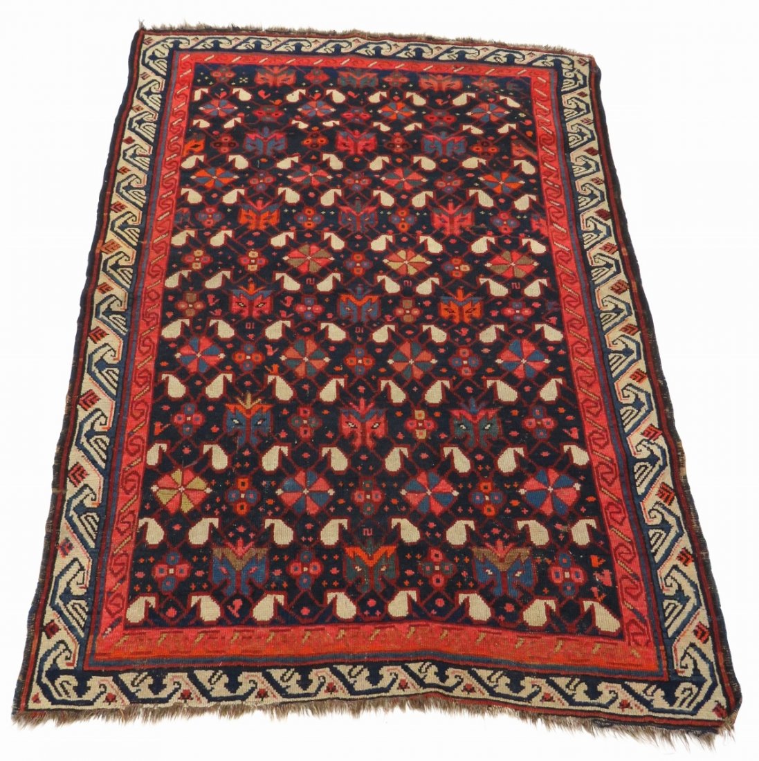 ANTIQUE 41" x 58" ORIENTAL RUG (1 of 5)