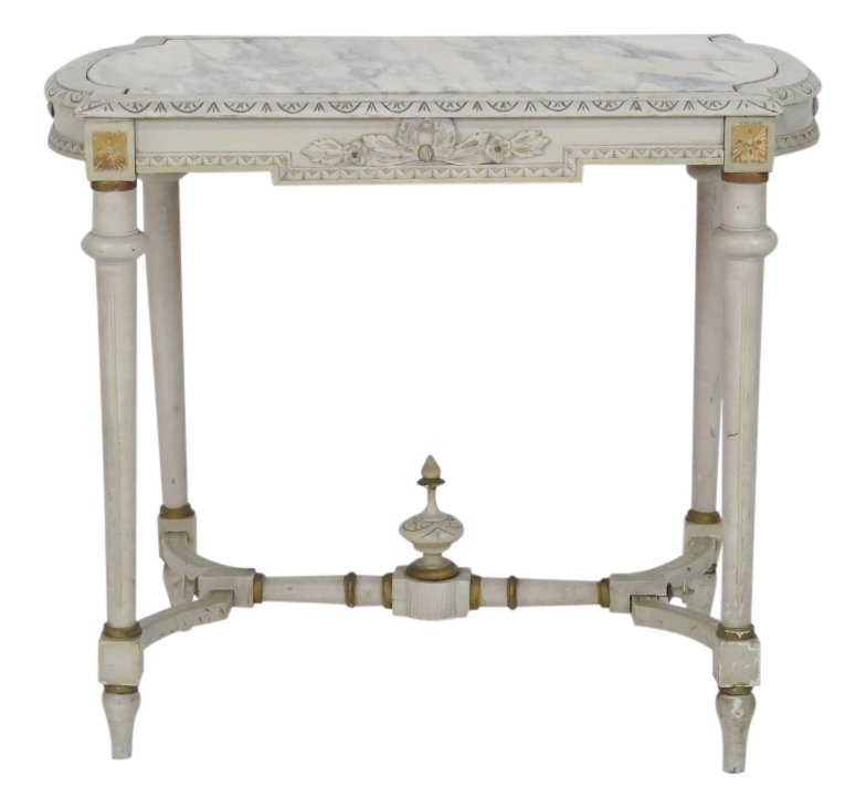 CONTINENTAL CARVED MARBLETOP CENTER TABLE (1 of 7)