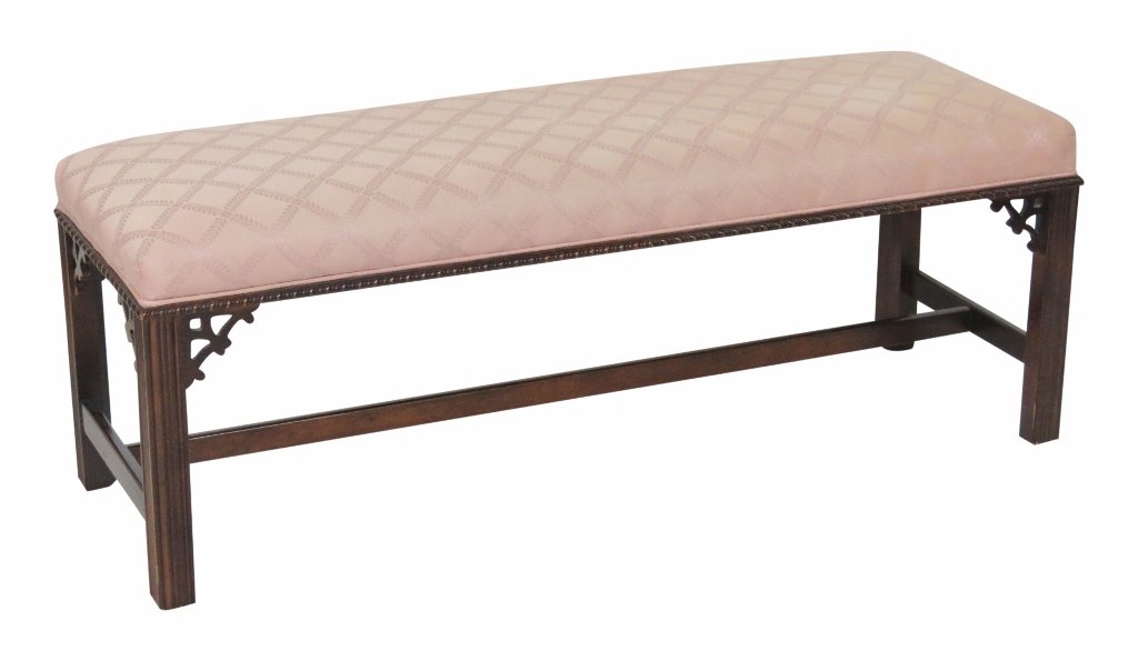 HENREDON CHIPPENDALE STYLE UPHOLSTERED WINDOW BENCH (1 of 6)
