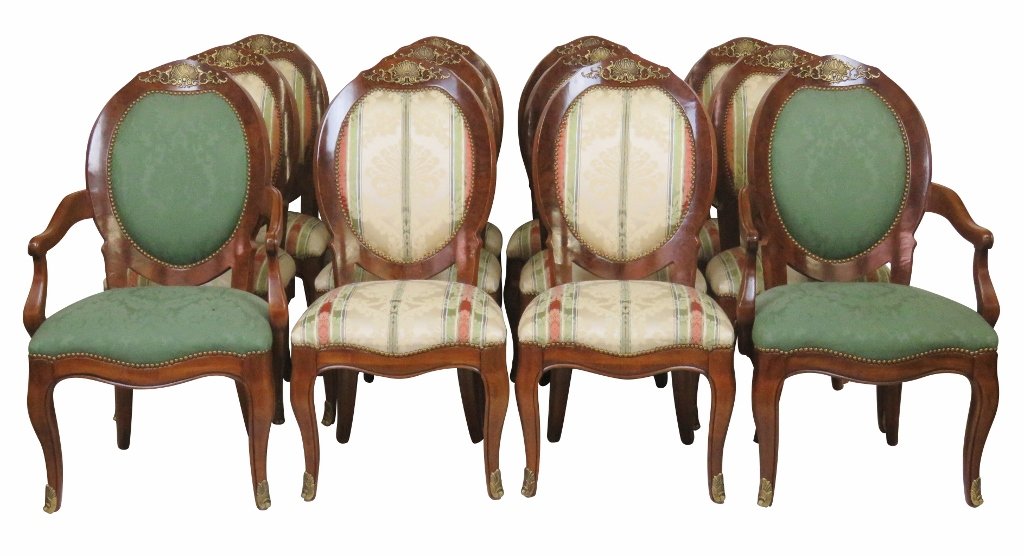 12 HENREDON WALNUT DINING CHAIRS (1 of 7)