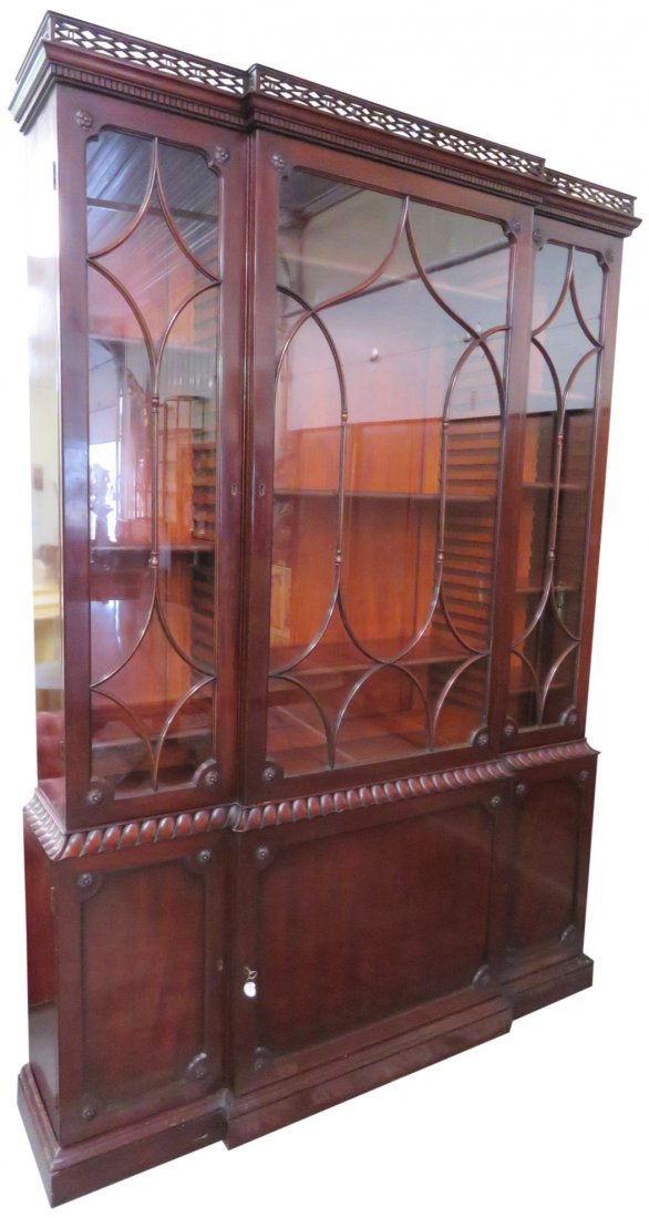 C.W. KITTINGER MAHOGANY BREAKFRONT (1 of 6)