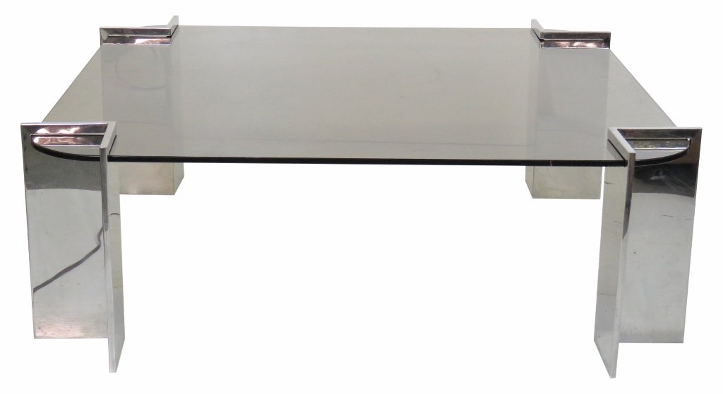 PACE CHROME & GLASS COFFEE TABLE (1 of 4)