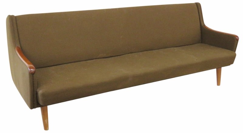 DANISH MODERN TEAK SOFA w/ PULLOUT DAYBED (1 of 7)