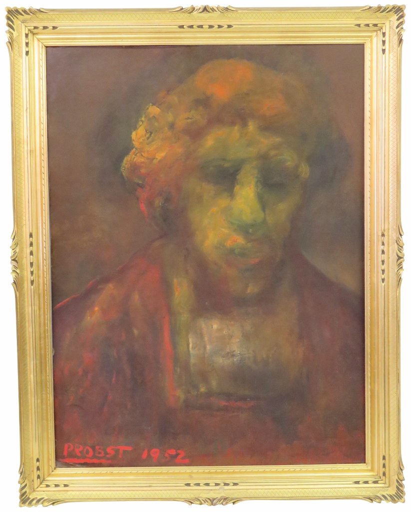 PROBST OIL PAINTING "SELF PORTRAIT" (1 of 7)
