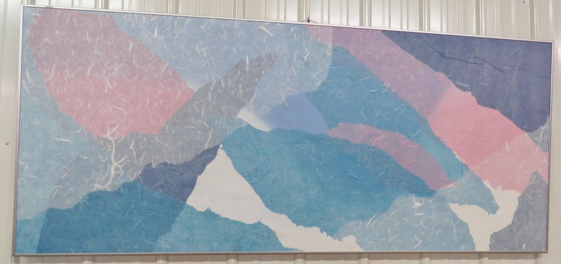 HARRIS STRONG LARGE MID CENTURY ABSTRACT PAINTING (1 of 4)