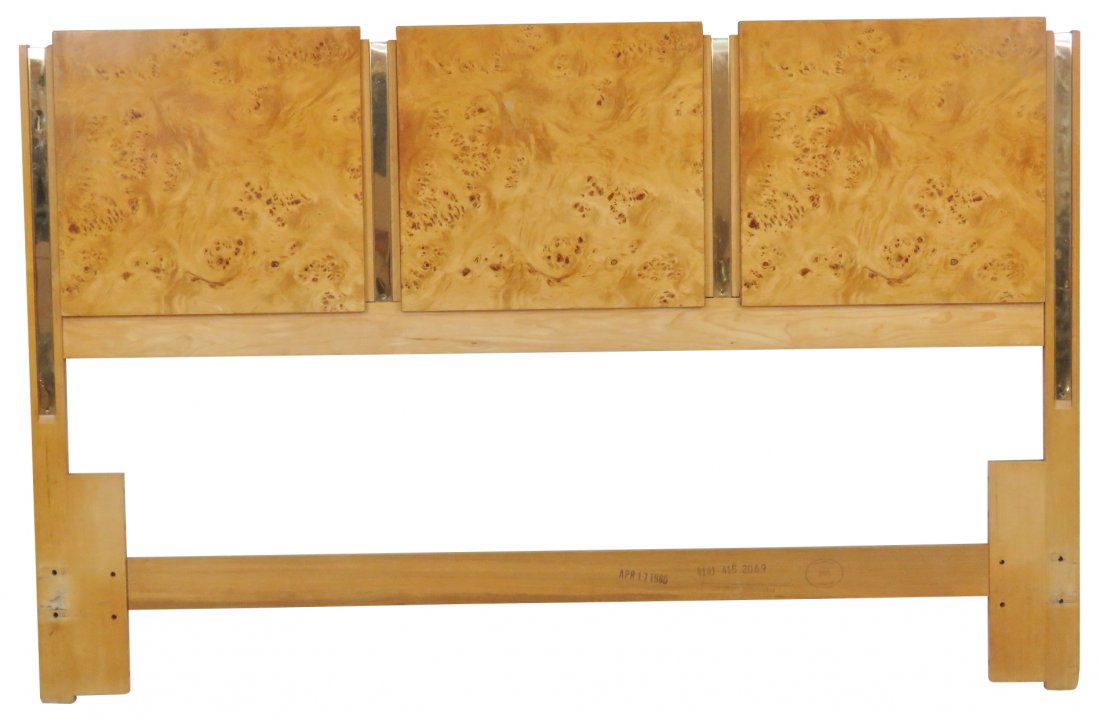 THOMASVILLE MODERN DESIGN BIRDS EYE MAPLE BRASS: Birds eye maple with brass accenting. 39"h. x 60 3/4"w.