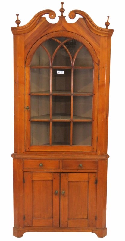 PRIMITIVE PINE CORNER CABINET (1 of 5)