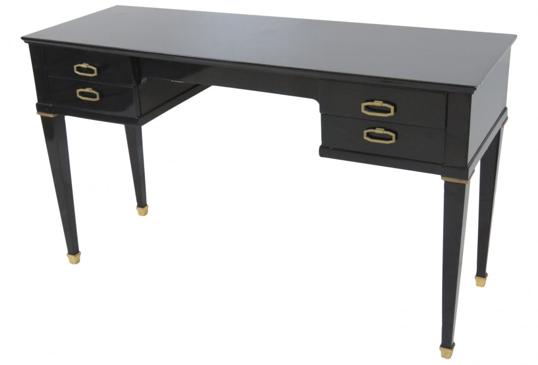 MODERN DESIGN EBONIZED & BRASS DESK (1 of 5)
