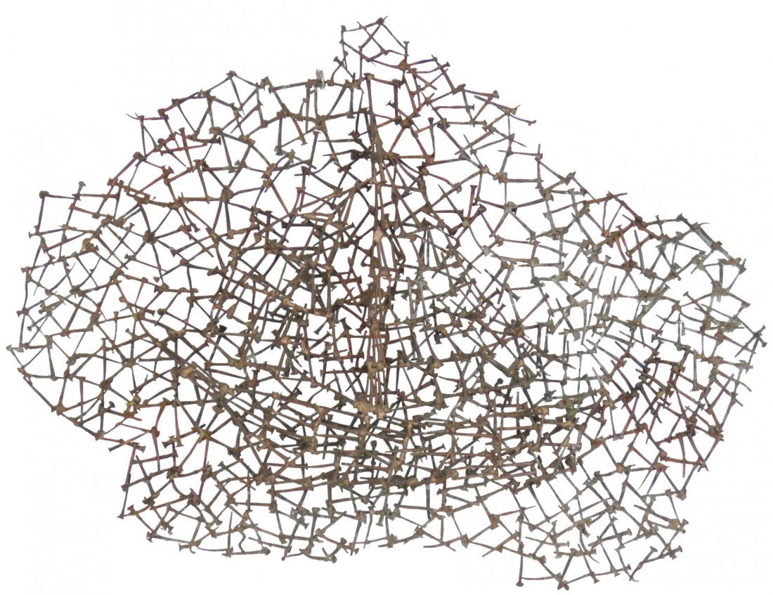 BRUTALIST STYLE NAIL WALL SCULPTURE (1 of 4)