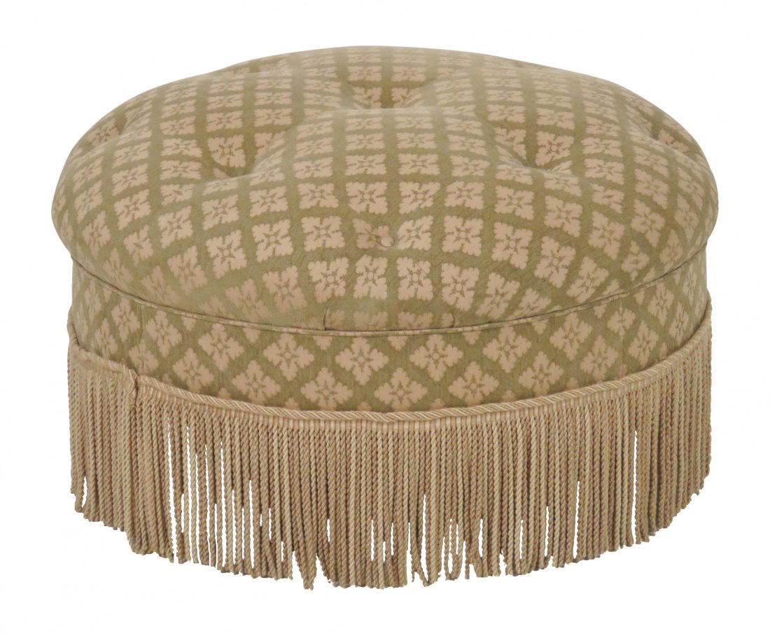 CUSTOM TUFTED UPHOLSTERED OTTOMAN (1 of 3)