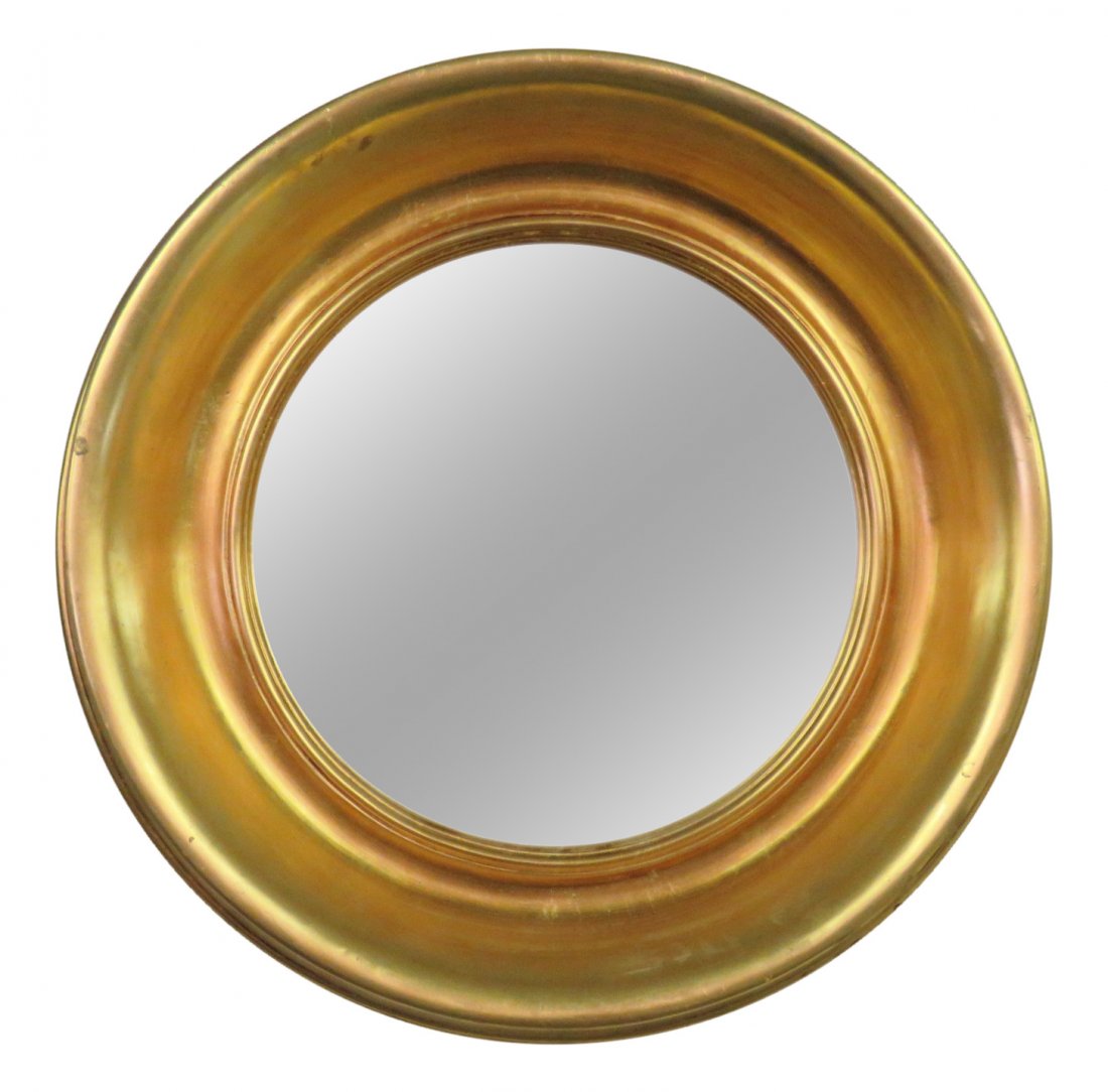 ROUND GILT PORTHOLE MIRROR (1 of 2)