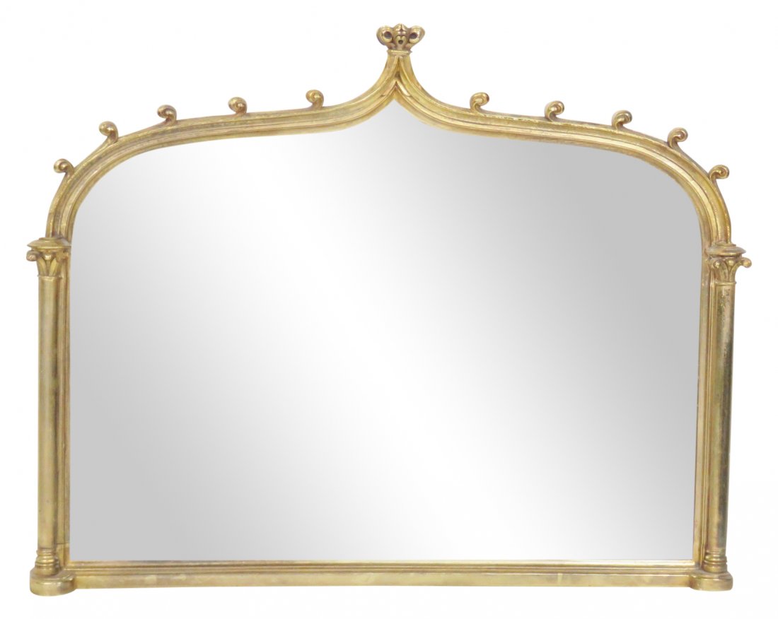 REGENCY STYLE GILT CARVED MIRROR (1 of 5)