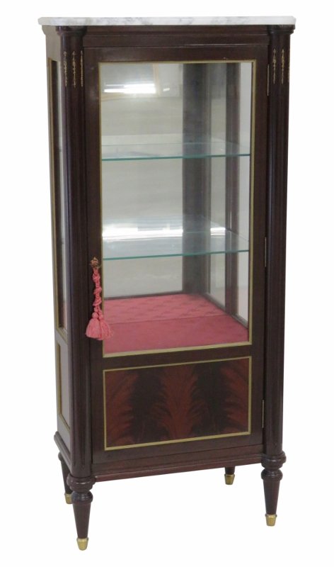 DIRECTOIRE STYLE BRONZE MOUNTED MARBLETOP VITRINE (1 of 6)