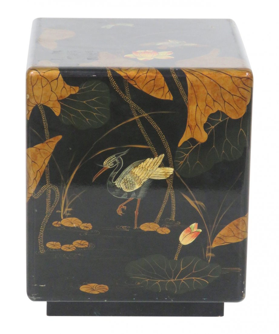 MAITLAND SMITH EBONIZED & PAINTED SIDE TABLE (1 of 6)