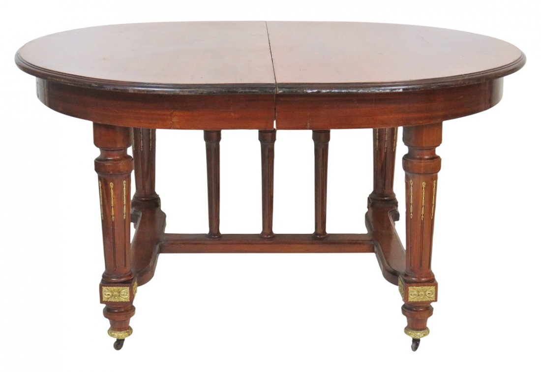 LOUIS XVI STYLE BRASS MOUNTED DINING TABLE (1 of 6)