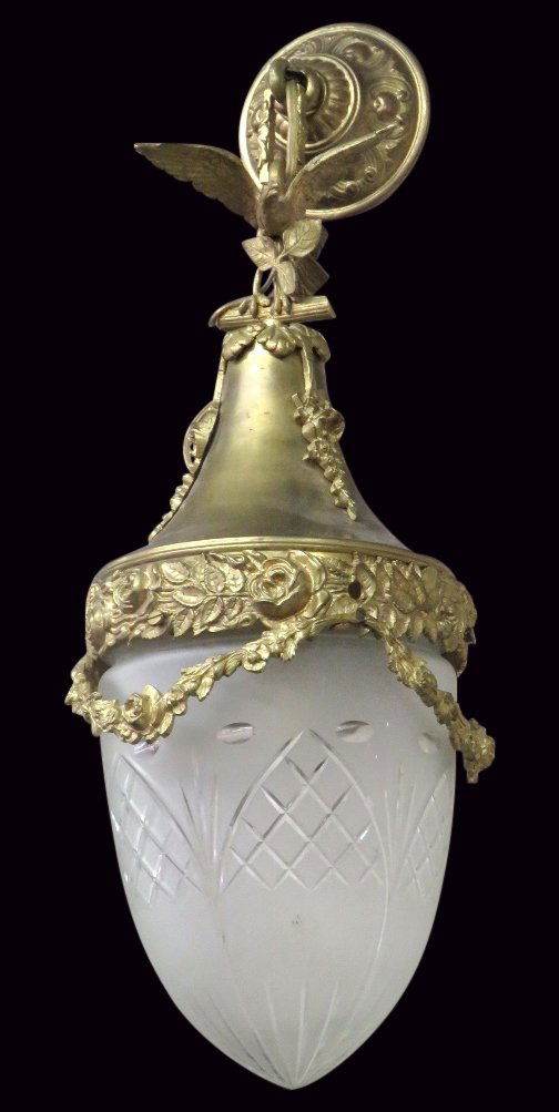FRENCH STYLE BRASS HANGING LIGHT (1 of 4)