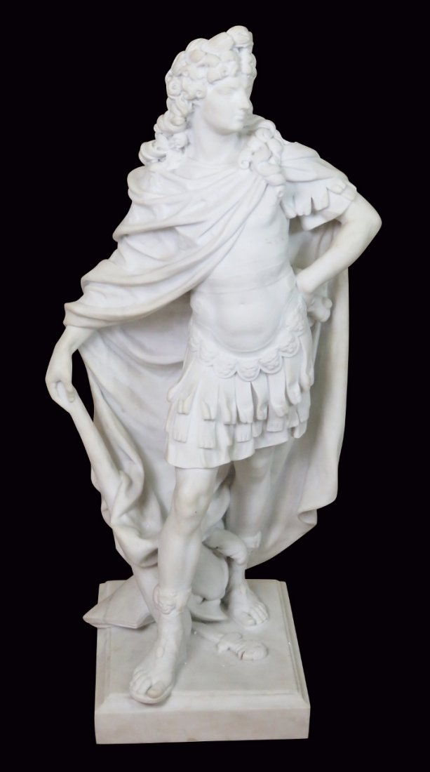 G. VERONA MARBLE STATUE of HERCULES after the ANTIQUE (1 of 7)