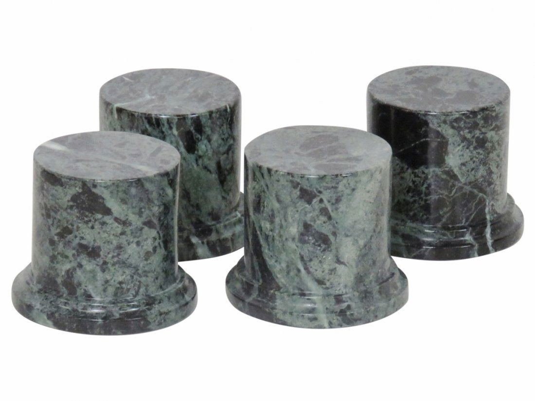 FOUR 4" MINIATURE MARBLE PEDESTALS (1 of 2)