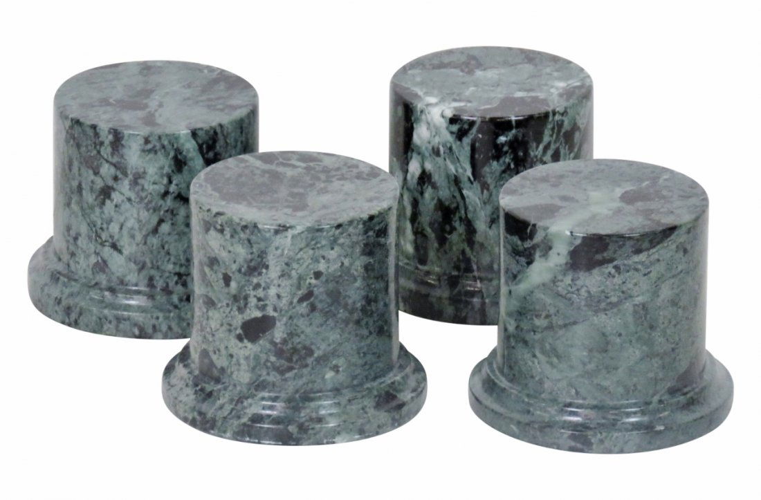 FOUR 4" MINIATURE MARBLE PEDESTALS (1 of 2)