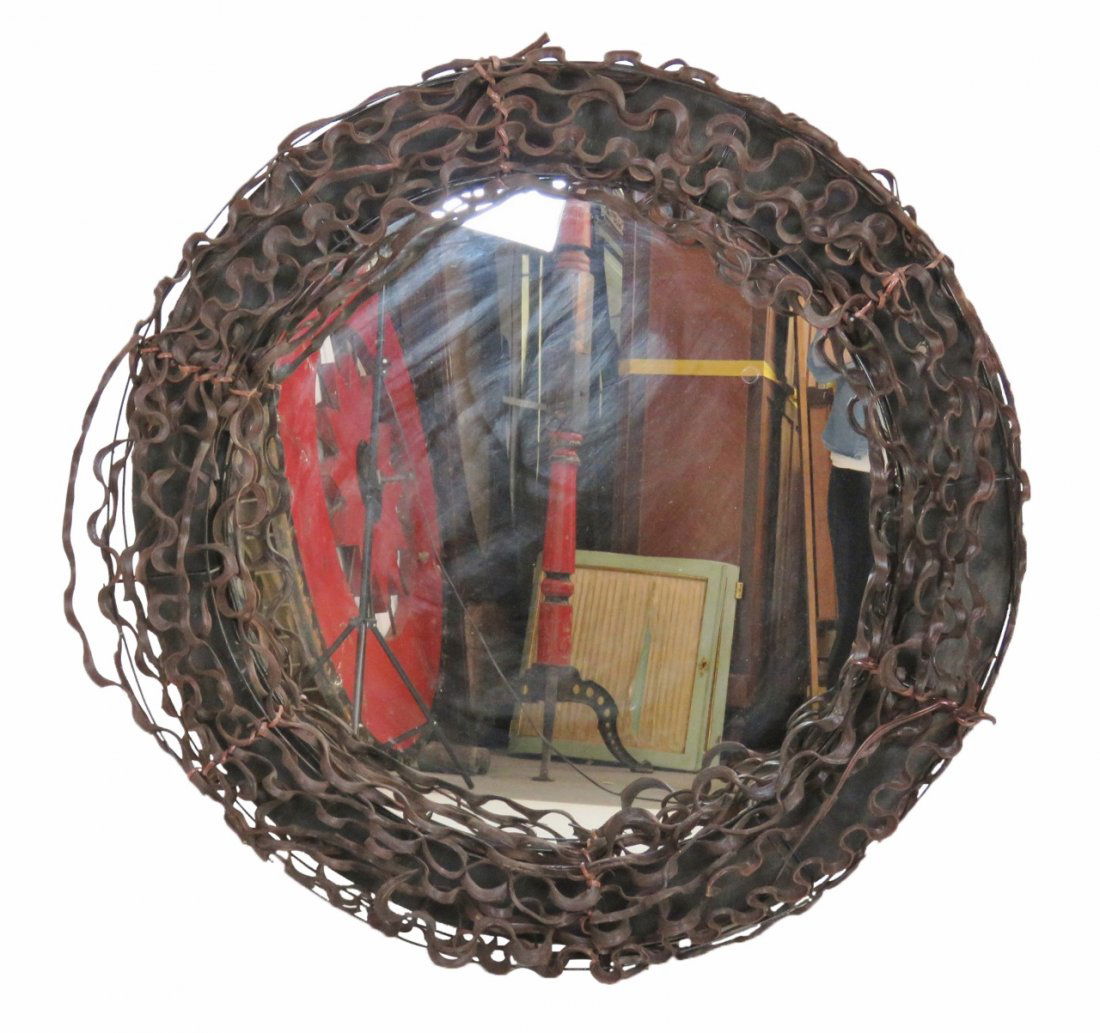 45" MODERN DESIGN CURLED TWIG MIRROR (1 of 5)