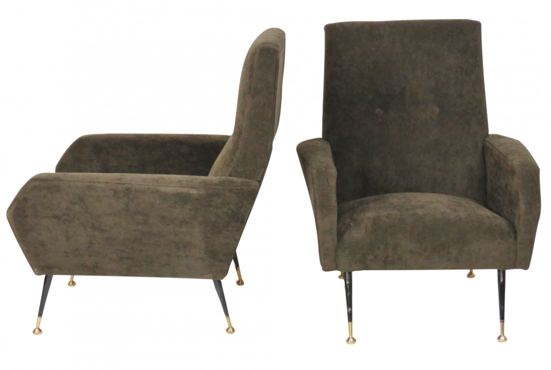 Pair ZANUSO STYLE MODERN LOUNGE CHAIRS (1 of 4)