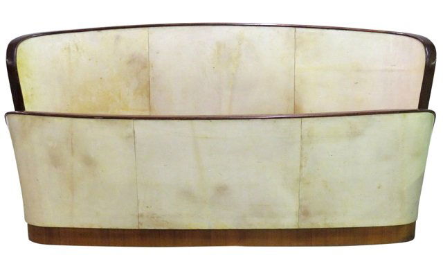 ITALIAN MODERN PARCHMENT BED (1 of 5)