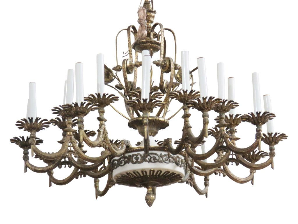 EMPIRE STYLE BRONZE CHANDELIER (1 of 3)