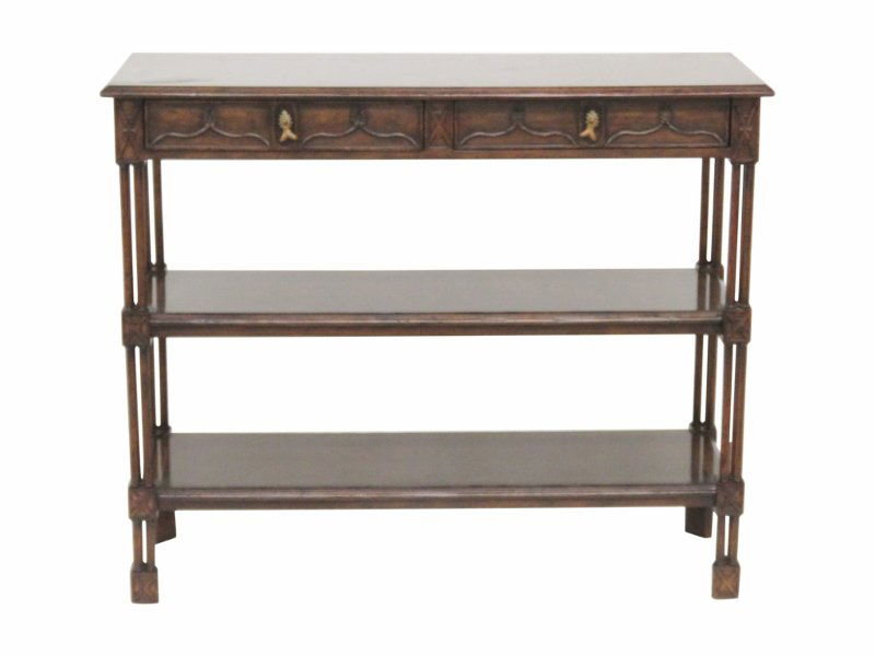 JONATHAN CHARLES MAHOGANY 2 DRAWER CONSOLE TABLE (1 of 6)
