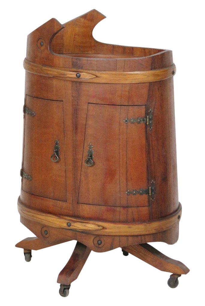 BARREL FORM WALNUT BAR CART (1 of 6)