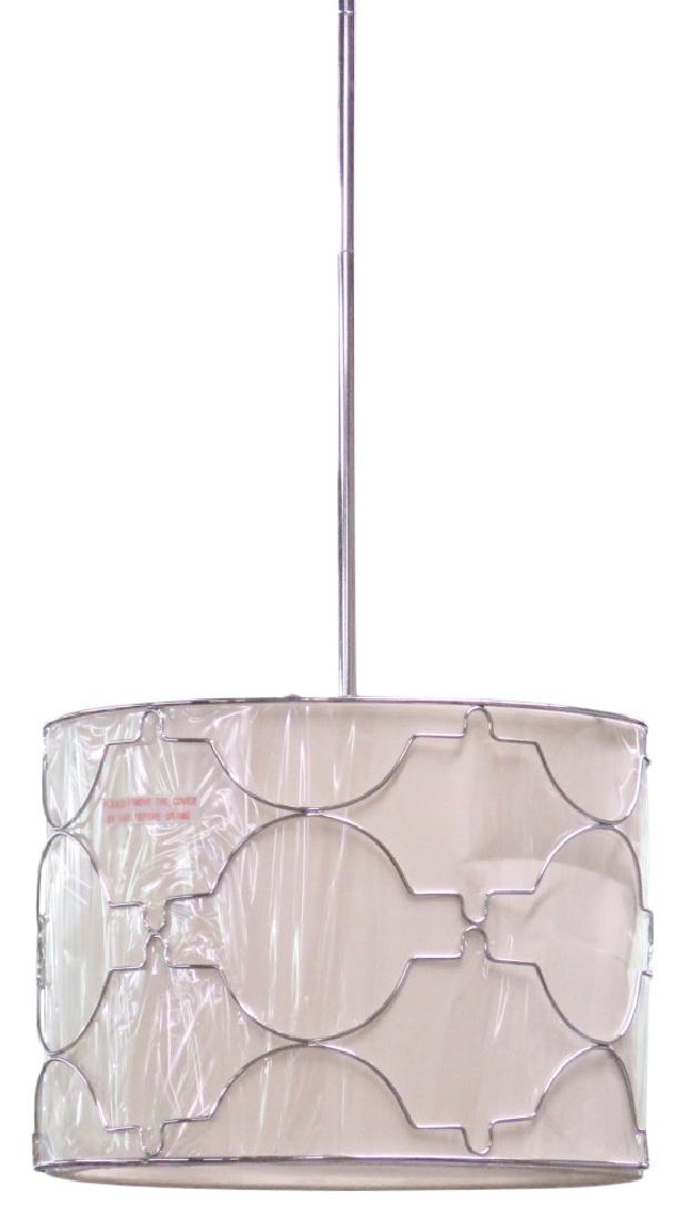 MODERN DESIGN CHROME DRUM CHANDELIER (1 of 4)