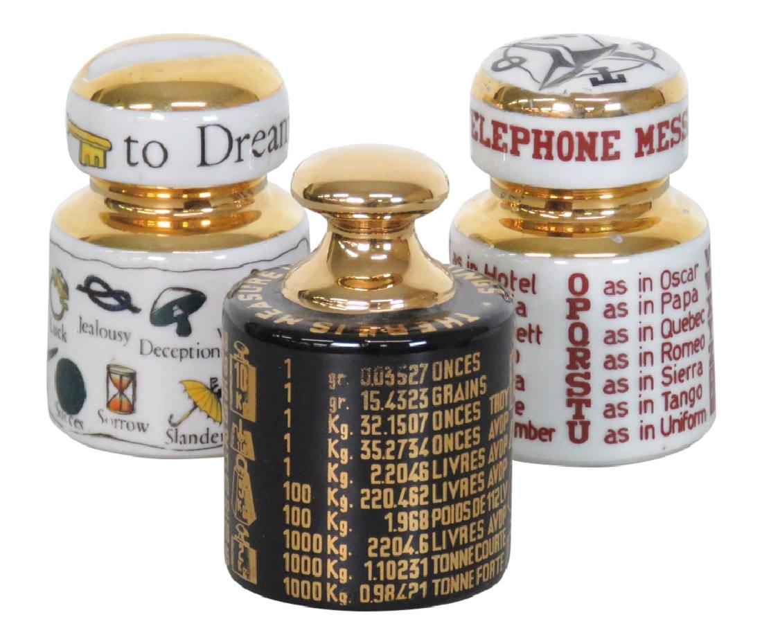 3 FORNASETTI CERAMIC PAPERWEIGHTS (1 of 4)