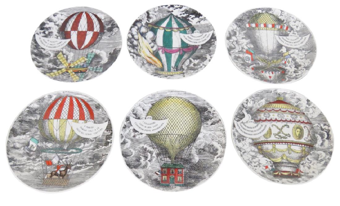 6 FORNASETTI CERAMIC MONGOLFIERE PLATES (1 of 9)