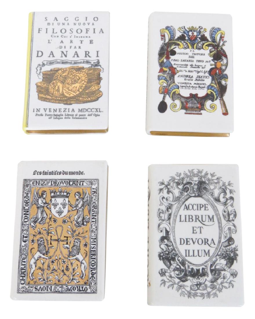 4 FORNASETTI CERAMIC FAUX BOOK PAPERWEIGHTS (1 of 6)
