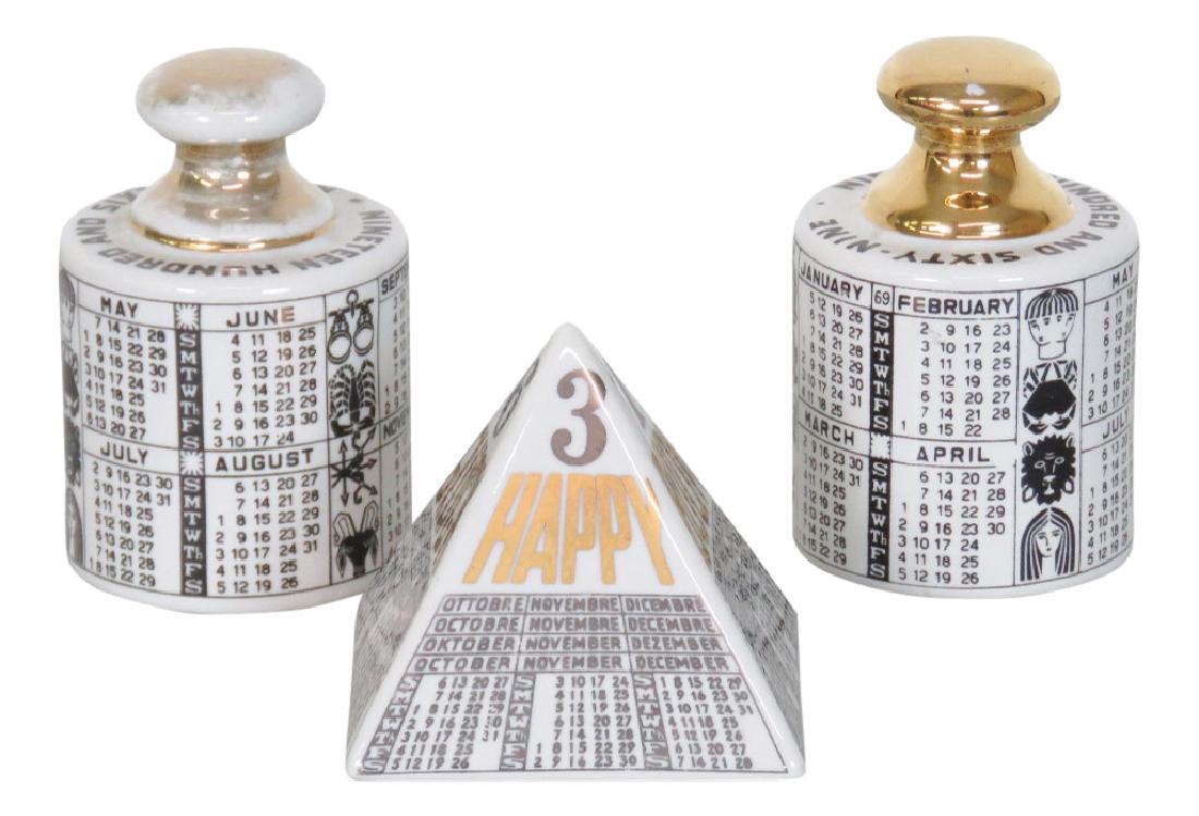 3 FORNASETTI CERAMIC CALENDAR PAPERWEIGHTS (1 of 5)
