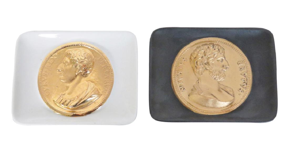 2 FORNASETTI DECORATIVE CERAMIC DISHES (1 of 4)