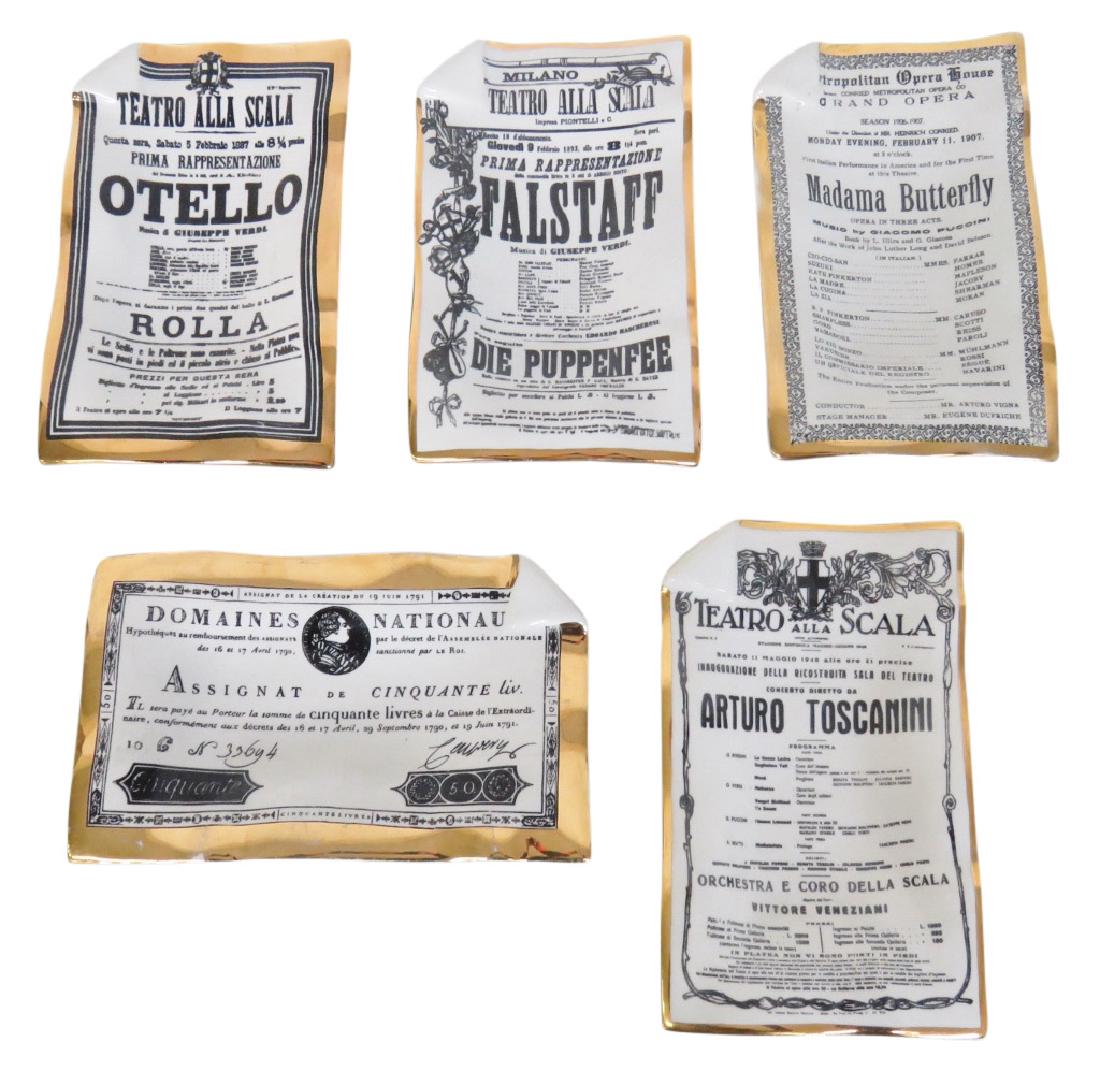 5 FORNASETTI DECORATIVE CERAMIC DISHES (1 of 7)