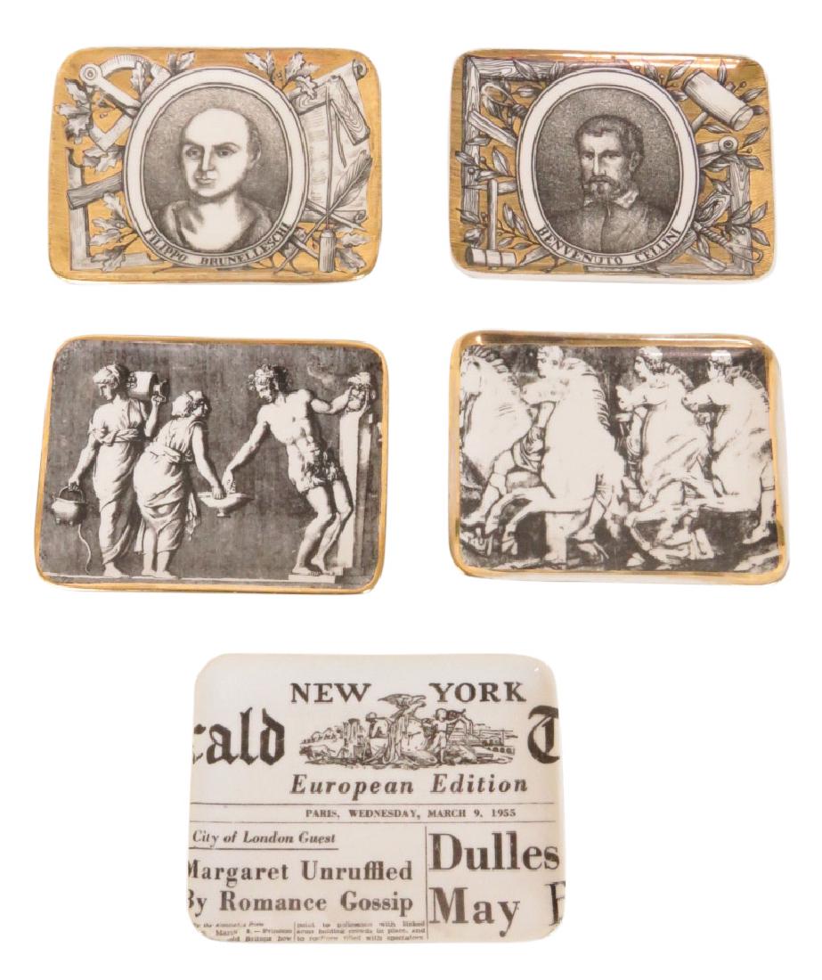 5 FORNASETTI DECORATIVE CERAMIC DISHES (1 of 7)