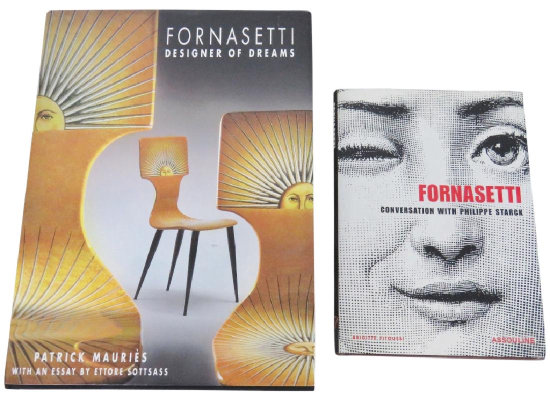 2 FORNASETTI BOOKS: Fornasetti Designer of Dreams by Patrick Mauries, and Fornasetti Conversation with Philippe Starck.