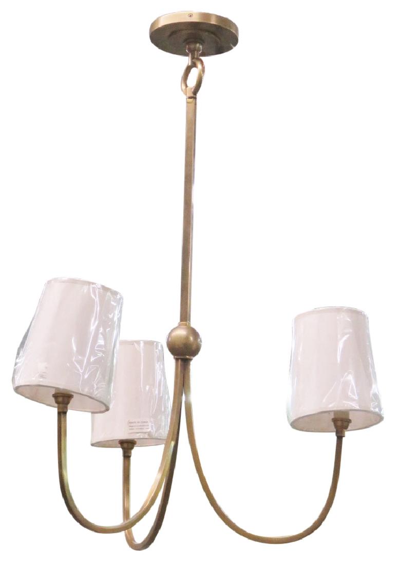 REGENCY STYLE BRASS CHANDELIER (1 of 4)