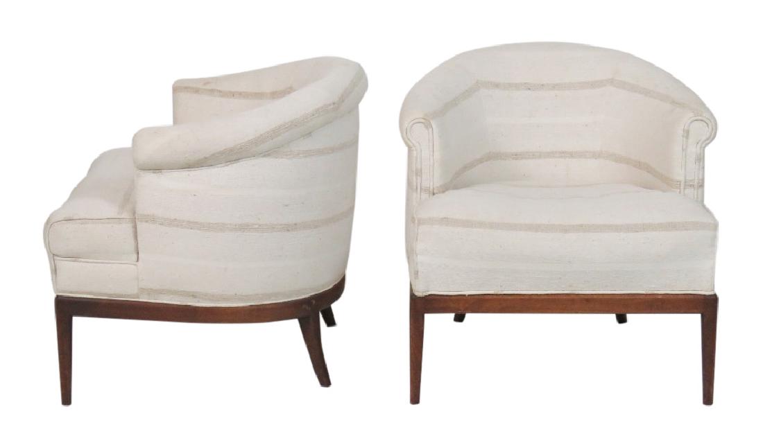 Pair DUNBAR BARREL BACK LOUNGE CHAIRS (1 of 6)